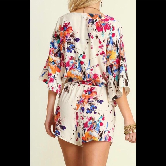 🌱 Umgee Abstract Floral Romper - Picture 2 of 8